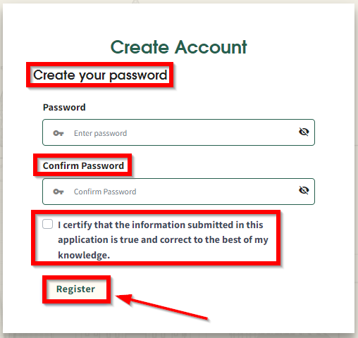 Confirm your details and click "Register"