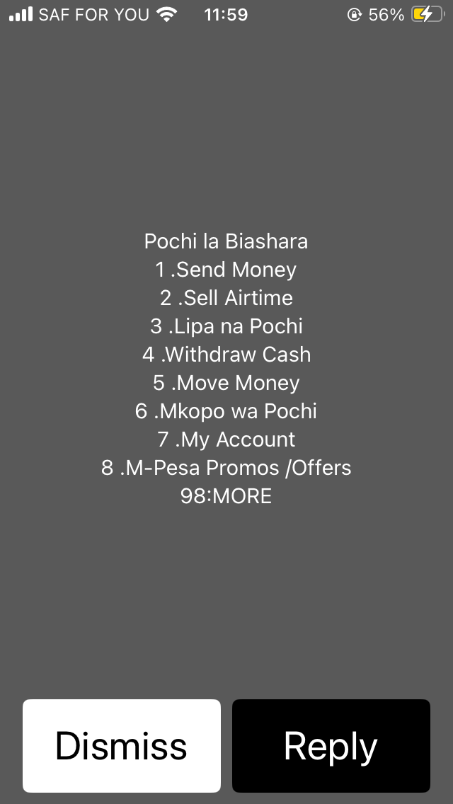 Screenshot of Pochi la biashara " Move Money" 