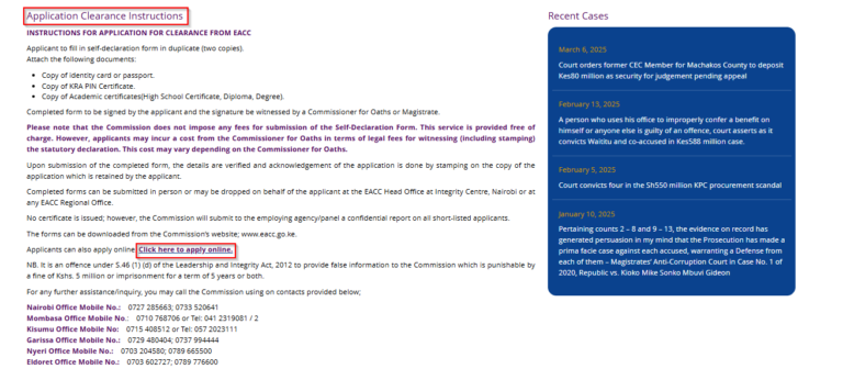 Eacc Letter.pdf How to Apply for an EACC Clearance Certificate in Kenya