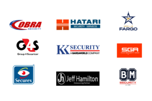 A collage of logos of popular security companies in Kenya as used in an article on the same topic