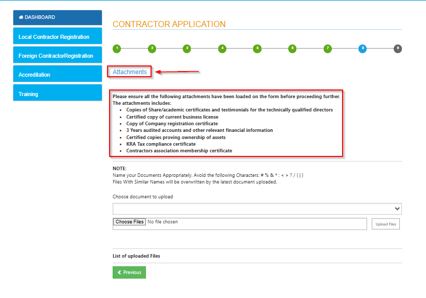 Step 15: Provide Required Documents