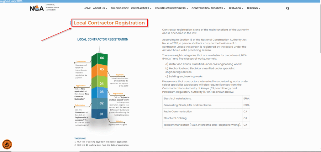 Step 2: Go through the Guidelines for Local Contractor Registration